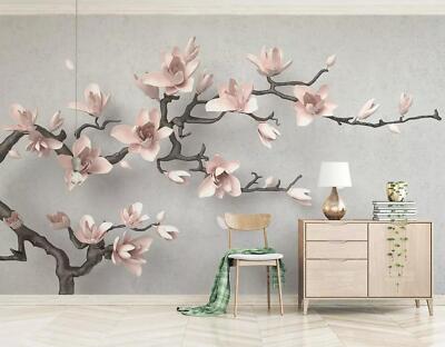 3D Flower Branch K8823 Wallpaper Mural Self-adhesive Removable Sticker Kay