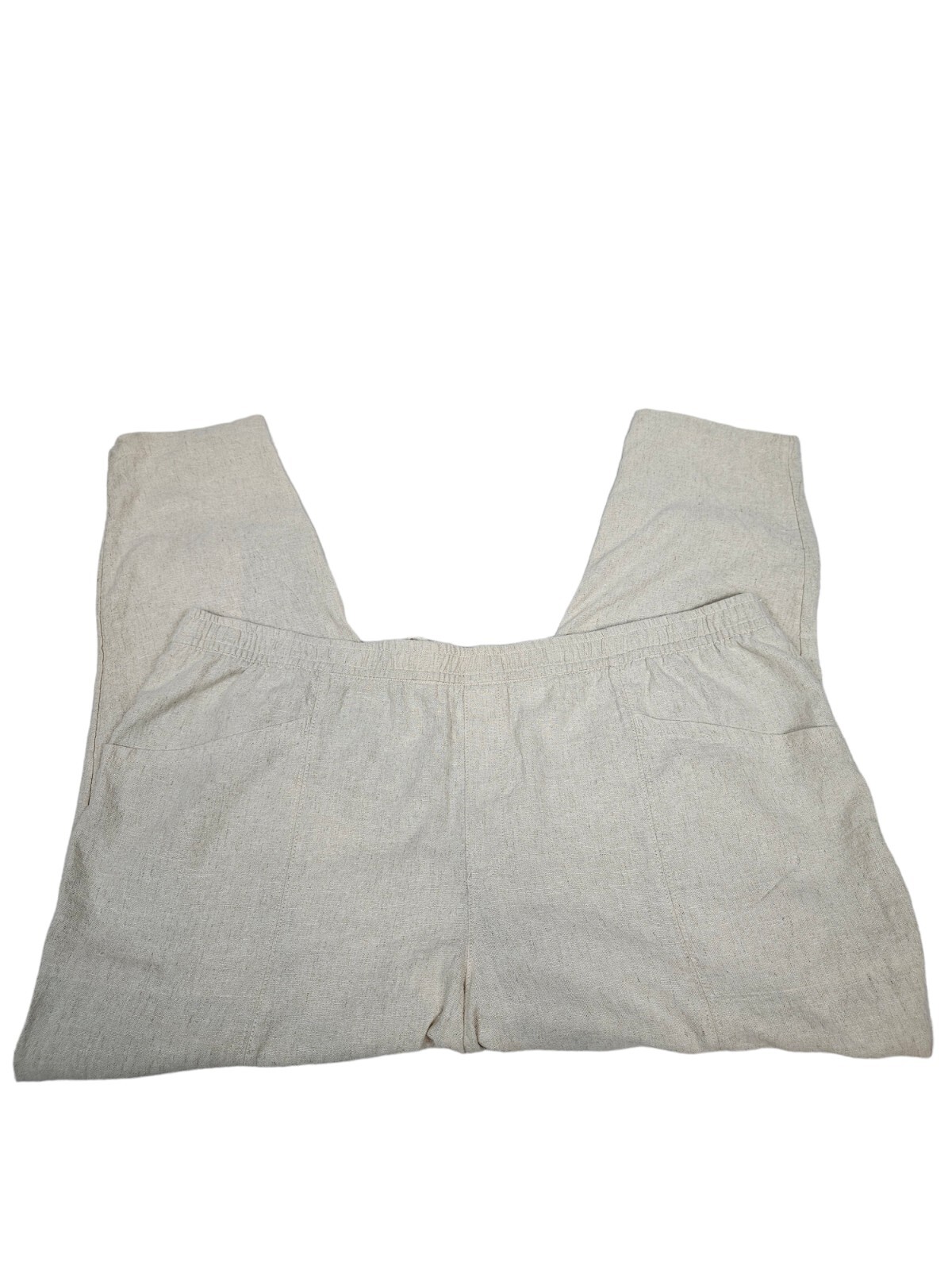 Old Navy Light Khaki Pull On Linen Blend Ankle Pants Size XXL Women's B68