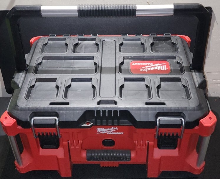 Used Milwaukee Packout Set Of 4 Organizers Tool Box Storage Bins eBay