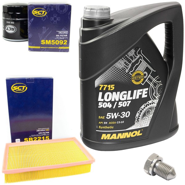MotoröL Filter Set 5W30 5Liter + ÖLablassschraube FüR VW Transporter VI Pritsche-image
