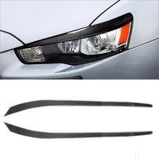 Carbon Fiber Headlight Eyelids Eyebrows For Mitsubishi Lancer Evo X 10 2008-2014 Carbon Fiber Headlight Eyelids Eyebrows For Mitsubishi Lancer Evo X 10 2008-2014