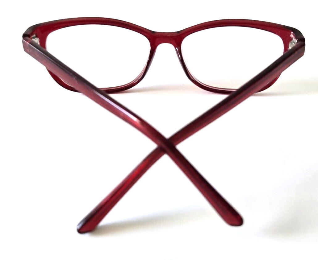 AMELIA E 35-002336 RED COLOR OVAL UNISEX FUL RIM EYEGLASSES FRAMES 54-15-140