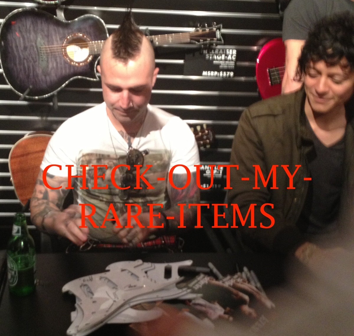 Avenged Sevenfold signed guitar X5 Synyster Gates M Shadows A7X