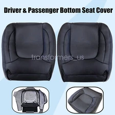 For 2004 2005 Dodge Ram 1500 2500 3500 Both Side Lower Leather Seat Cover Black