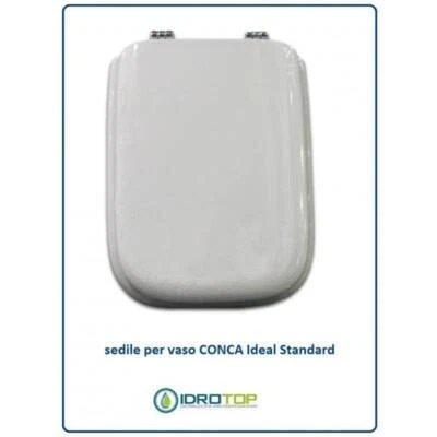 ACB/COLBAM Copriwater Ideal Standard CONCA BIANCO I.S. Cerniera Cromo-Sedile-Asse Wc
