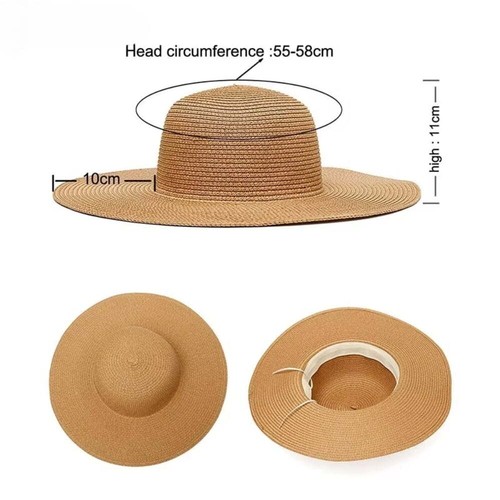 Sombrero de verano de borde ancho para mujer plegable Roll Up Cap sol paja playa sombrero - Imagen 86 de 93