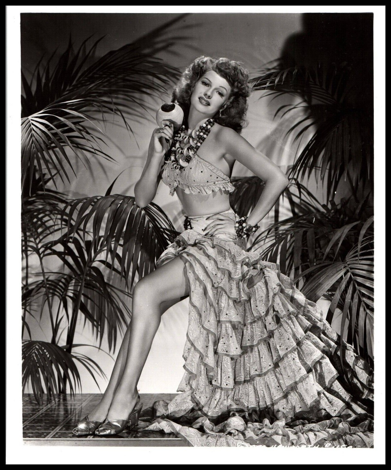 Hollywood Beauty RITA HAYWORTH CHEESECAKE ALLURING PORTRAIT 1950s ORIG