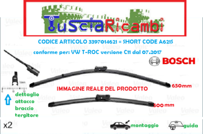 Set Braccio Tergicristallo Posteriore Per Volkswagen Touran 1T1 1T2 (2003-2010) – Ricambio Completo