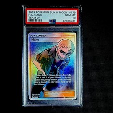 Pokemon TCG Team Up Nanu 179/181 Full Art Holo Ultra Rare PSA 10 on eBay
