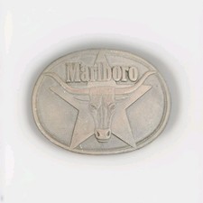 Vintage Solid Brass Philip Morris Inc. 1987 Marlboro Belt Buckle. V9