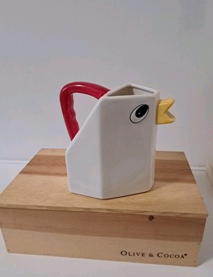 Ceramic Retro Chicken Large  Pitcher Holds 72fl. Oz.