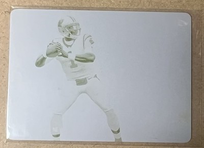 Cam Newton Panini 2018 Xr-Football Yellow Printing Plate 1/1 #XF15