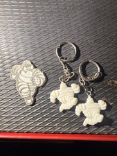 Vintage Running Michelin Man Bibendum Key Chain Fob Advertising Keychain