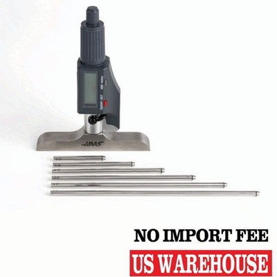 0-6'' (0-150mm) Digital Depth Micrometer, 4'' (102mm) Base, 0.00005'' (0.001mm)