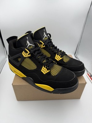 Nike Air Jordan 4 Retro Thunder 2012 Black Yellow 308497-008 Size 14
