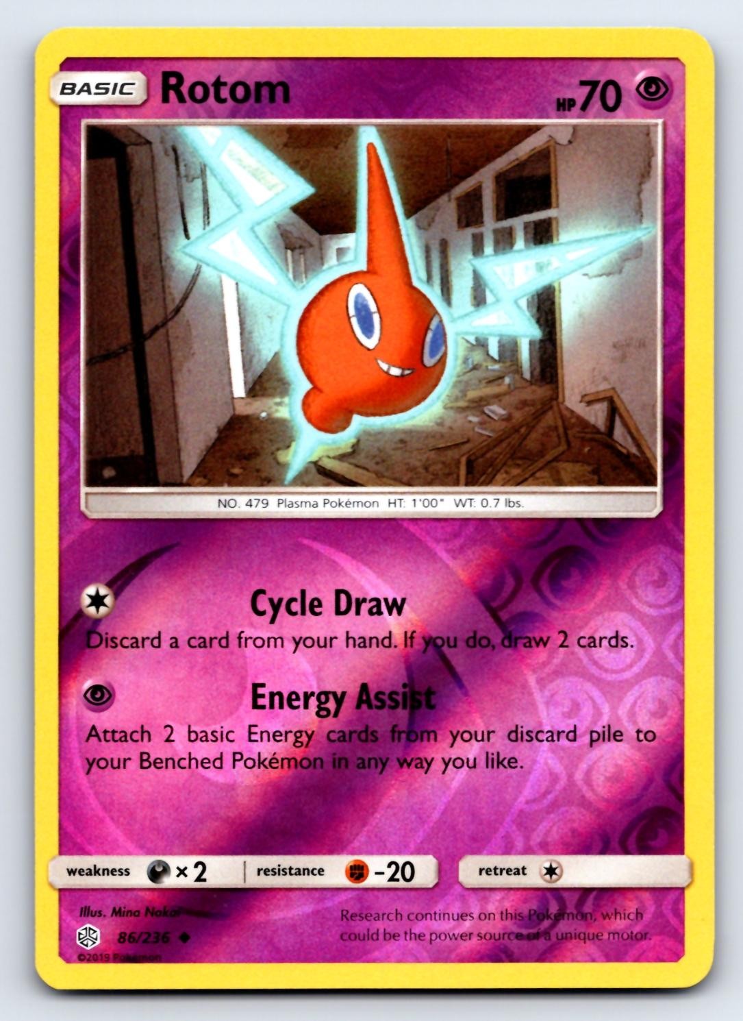 Rotom 86 Uncommon Cosmic Eclipse Pokemon Reverse Holo NM/M