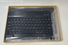 Black Slim Wireless Bluetooth Portable Tablet Keyboard Case Not Tested
