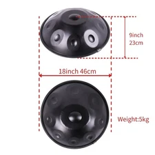 440HZ D Minor 12/10/9 Notes Steel Tongue Drum Percussion Instrument Handpan Drum