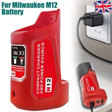 DC 12V Charger Adapter with USB & Type C for Milwaukee M12 12V Li-ion Battery