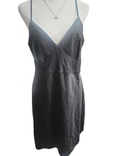 Gilligan  O  Malley Black Lace-Trimmed Slip Dress Large