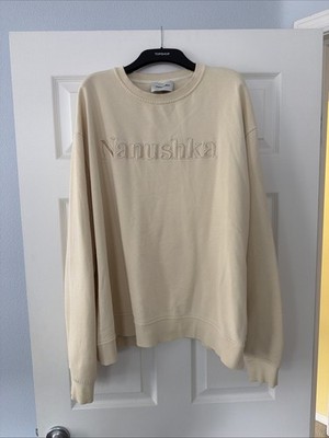 Nanushka Remy Spellout Sweatshirt Relaxed Fit Organic Cotton Mens Size XL