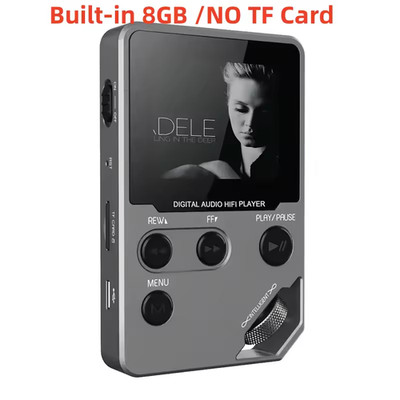 8 GB verlustfreier Bluetooth MP3-Musik-Player, Gehäuse aus Zinklegierung, Drehregler, Kabel UK