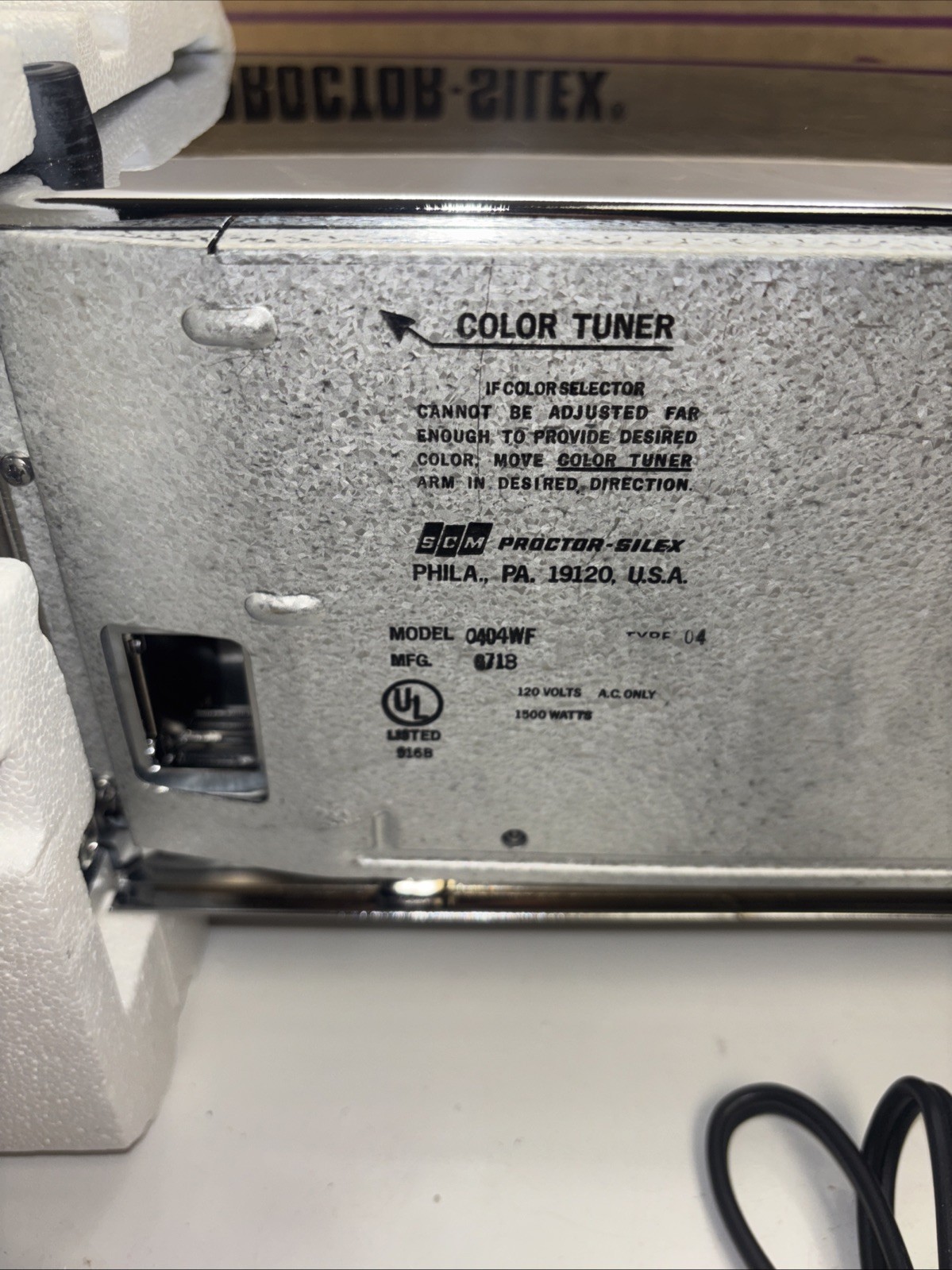 Vintage Proctor Silex Toaster Oven Super Speed 0404W (READ)