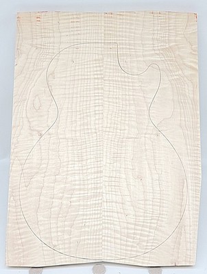 Carve Top 3A Curly Maple-Glued Up-Discount-Knots 20-1/2x 15-1/4 - 14-1/2x 15/16