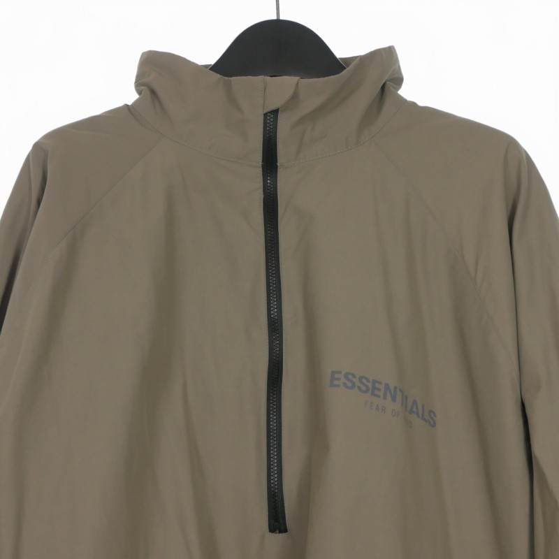 Fog Essentials Half Zip Track Jacket M Taupe Men'S - image 3