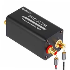Pro AV2M-RCA Noise Isolator Audio Hum Eliminator (No Pro AV2M-RCA -Black