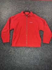 Vintage 90s Ralph Lauren Polo Sport Flag Logo Full Zip Fleece Jacket Men XL Red 
