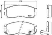 Brembo Bremsbelagsatz, Scheibenbremse Vorderachse U.A. FüR Chrysler, Hyundai