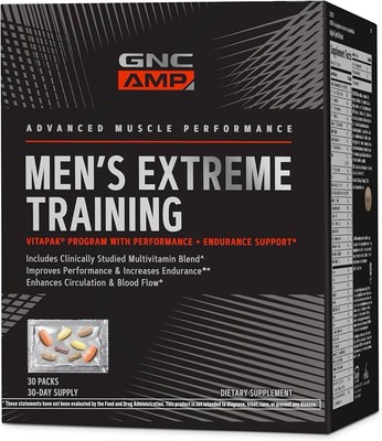 GNC AMP Men's Extreme Training Vitapak |for Max Performance Exp 09/25