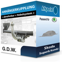 G.D.W. AnhäNgekupplung Abnehmbar Passend für Skoda Superb Kombi 11.2023-Jetzt FP