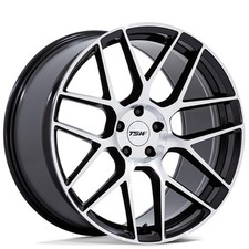 22x9 Tsw Wheels Tw002 Lasarthe Gloss Black Machined Rims 5x112 Et20 1pc