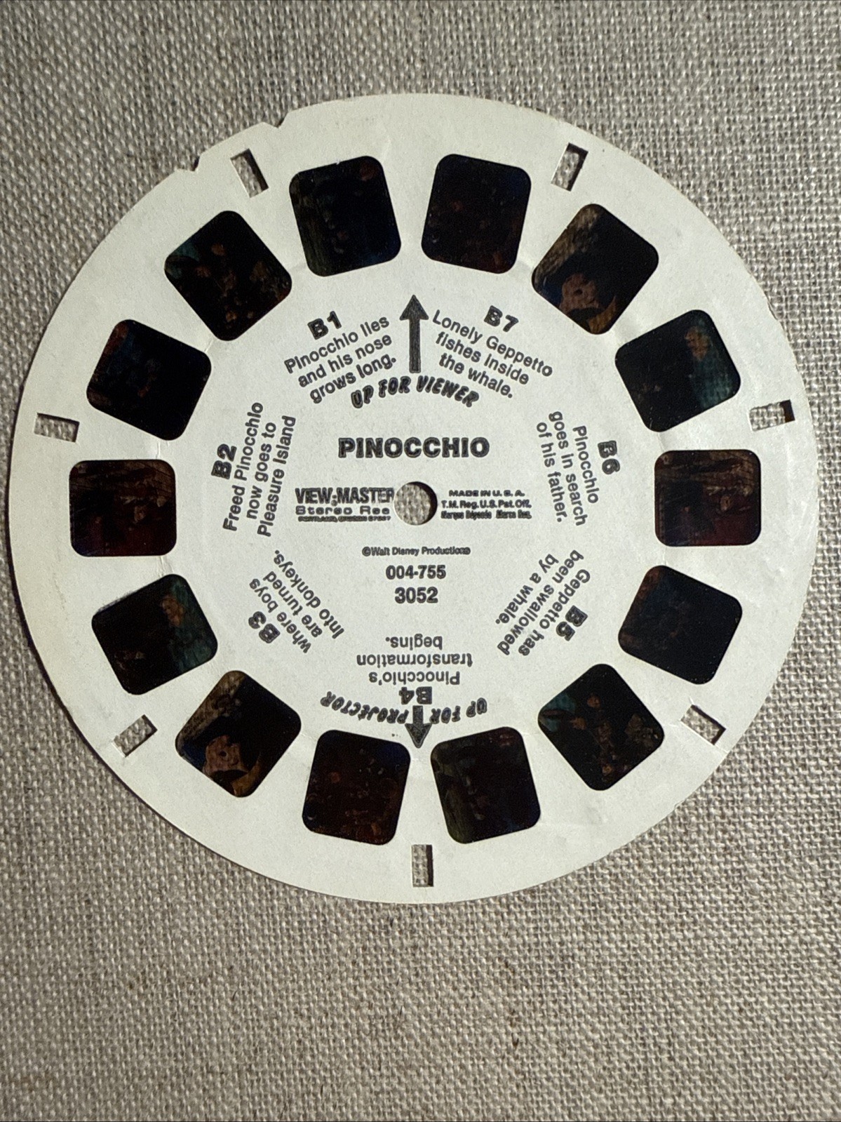 View-Master PINOCCHIO #3052 Reel B