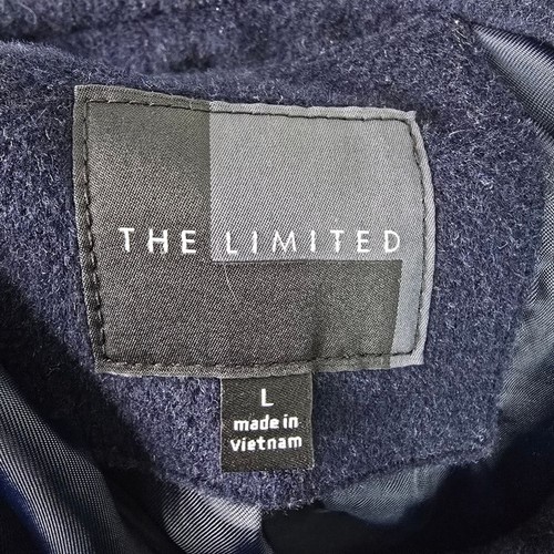 The Limited Navy Double-Breasted Wool Blend Military Coat - Picture 3 of 12