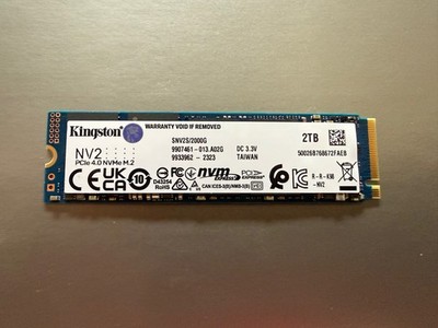 Kingston NV2 2TB SSD PCIe4.0 NVMe M.2 SNV2S/2000G SSD Good Condition