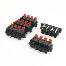 uxcell a13122500ux0991 8 Pin Spring Loaded Speaker Terminals Board Black