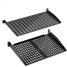 Pyle PLRSTN62U 19-Inch 2U 2 Pack Server Rack Shelves - Server Rack Mount Tray