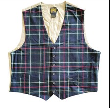 Vintage Mens Wool Front Vest XL Brand Mozaic By V