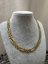 Vintage Monet Gold Plated Choker Necklace Ref G882