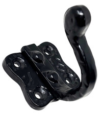 Black Antique Robe Hook Coat Hat Iron Heavy Duty Wall Door Mounted Clothes Hooks