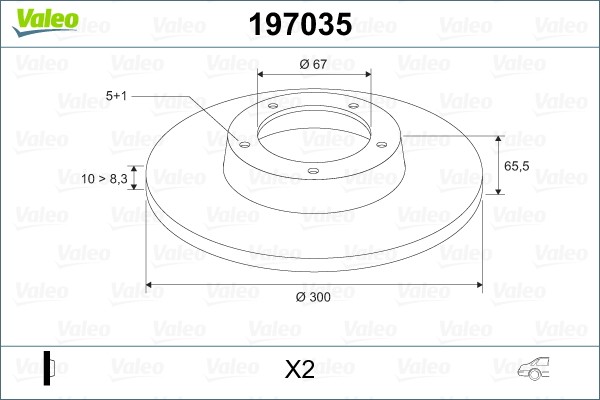 Plus de vibrations au freinage : disque Valeo 197035 pour Classe E - 2