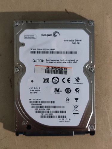 Seagate 2,5" 500GB HDD Festplatte 5400rpm 8 MB SATA II