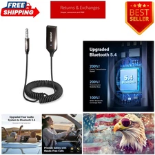 Wireless Bluetooth Receiver 3.5 MM AUX Audio Stereo Music Home Car Adapter