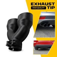Dual Trim Pipe Exhaust Tip 2.5 Inlet Weld On Coated Muffler Car Accessories Dual Trim Pipe Exhaust Tip 2.5 Inlet Weld On Coated Muffler Car Accessories