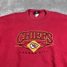 Vintage Kansas City Chiefs Sweater Mens XL Red NFL Logo Athletic 90s Made in USA
