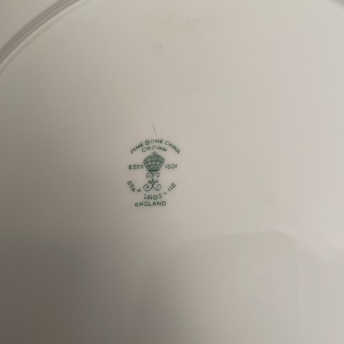 Crown Staffordshire Fine China Swirl Gold Filigree Floral Rim Dinner Plate 10.5” - Picture 3 of 4