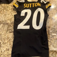 Pittsburgh Steelers Cameron Sutton Game Used/Worn Jersey 2023/38+4 Un Laundered